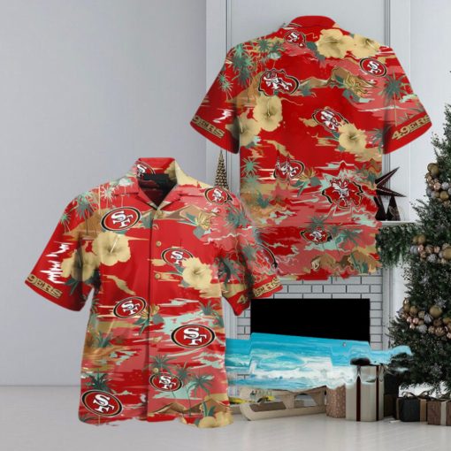 San Francisco 49ers NFL Sea Palm Flower Hawaiian Shirt For Fans