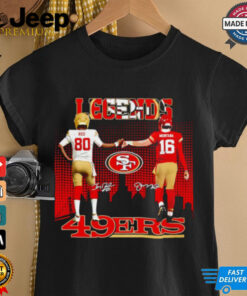 San Francisco 49ers Rice and Montana Legends skyline shirt