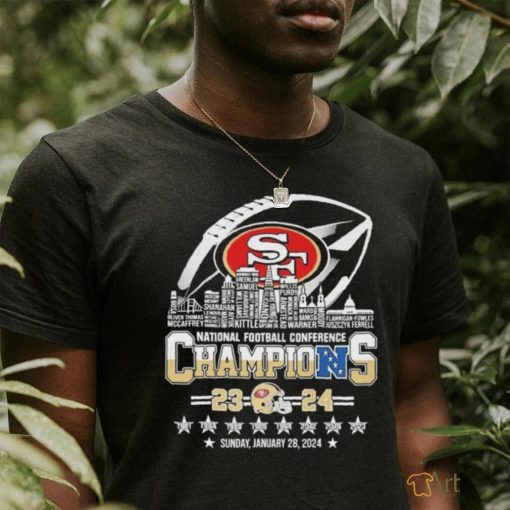 San Francisco 49ers Skyline Players Name National Football Conference Champions 2023 2024 Shirt