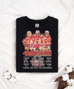 San Francisco 49ers Team 80 Years Of 1944 2024 Thank You For The Memories Signatures Shirt