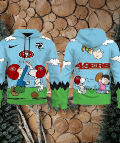 San Francisco 49ers X Snoopy Peanuts 75th Anniversary Hoodie