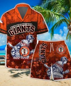 San Francisco Giants MLB Flower 3D Aloha Summer Hawaiian Shirt & Short