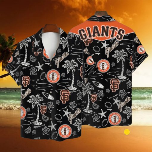 San Francisco Giants MLB Logo Tropical Design Hawaiian Shirt & Short