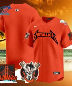 San Francisco Giants Metallica Orange Baseball Jersey