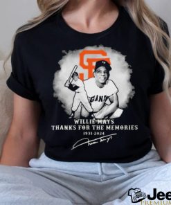 San Francisco Giants Willie Mays 1931 2024 thank you for the memories signature shirt