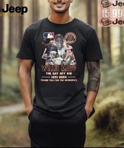 San Francisco Giants Willie Mays The Say Hey Kid 1931 2024 Signature Thank You For The Memories Unisex T Shirt