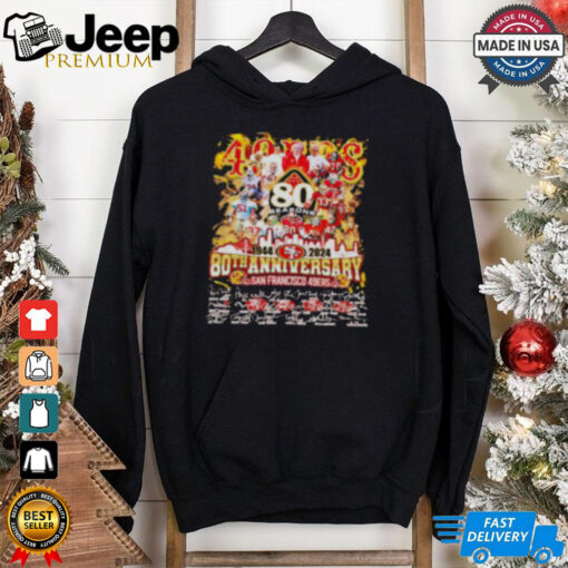 San Francisco The 49Ers 80th Anniversary 1944 2024 signature shirt