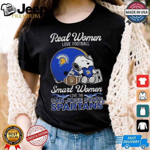 San José State Spartans x Snoopy Real Women Love Football Smart Women Hetmet 2024 Shirt