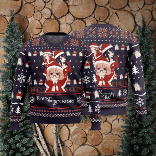 Santa Ai, Mirai, Mitsuki Beyond the Boundary Ugly Christmas Sweater