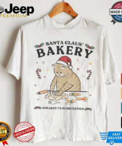 Santa Claus Bakery Funny Xmas Cat Owner Gift T Shirt