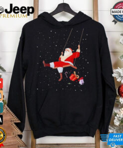 Santa Claus On A Swing Christmas Xmas T Shirt