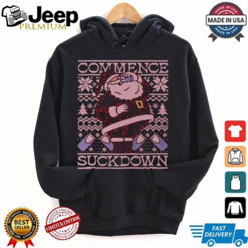 Santa Commence Suckdown Holiday Ugly Christmas 2024 T shirts