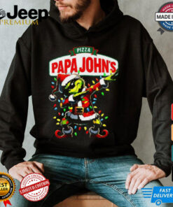 Santa Grinch Dadbing Papa John’s Pizza Christmas shirt