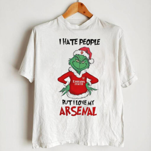 Santa Grinch I hate people but I love my Arsenal 2024 shirt