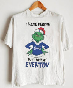 Santa Grinch I hate people but I love my Everton 2024 shirt