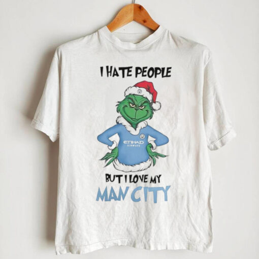 Santa Grinch I hate people but I love my Man City 2024 shirt