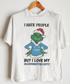 Santa Grinch I hate people but I love my Manchester City 2024 shirt