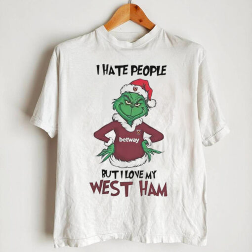 Santa Grinch I hate people but I love my Westham 2024 shirt