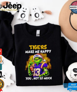 Santa Grinch LSU Tigers make me happy you not so much shirt