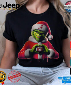 Santa Grinch Love Alabama Football Shirt