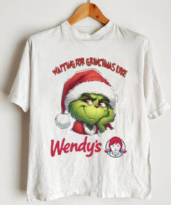 Santa Grinch Waiting For Grinchmas Like Wendy’s Christmas Shirt