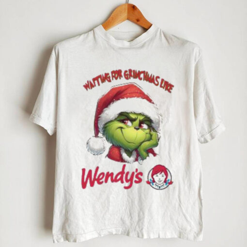 Santa Grinch Waiting For Grinchmas Like Wendy’s Christmas Shirt