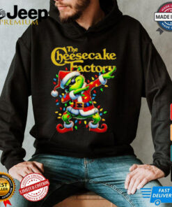 Santa Grinch dabbing The Cheesecake Factory Christmas shirt