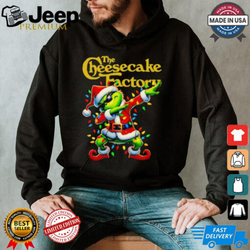 Santa Grinch dabbing The Cheesecake Factory Christmas shirt