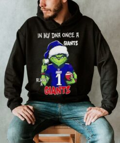 Santa Grinch in my DNA once a Giants alway a New York Giants Christmas shirt