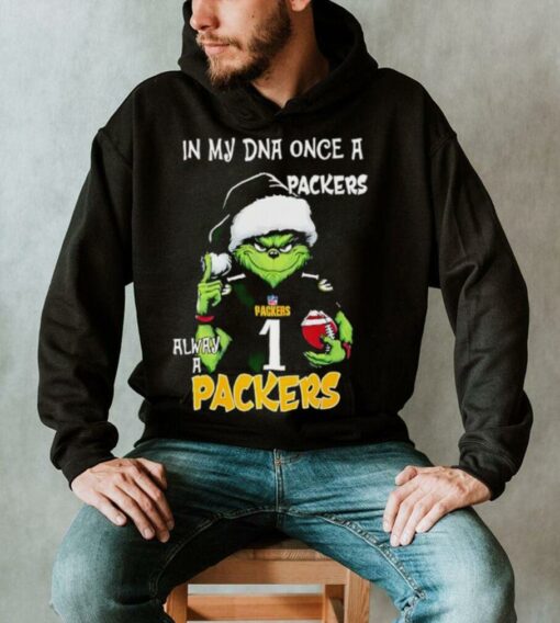 Santa Grinch in my DNA once a Packers alway a Green Bay Packers Christmas shirt