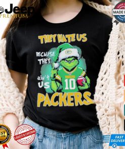 Santa Grinch they hate us because they ain’t us Green Bay Packer christmas 2024 shirt