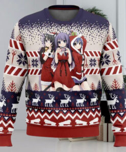 Santa Hitagi Tsubasa And Suruga Bakemonogatari Ugly Christmas Sweater