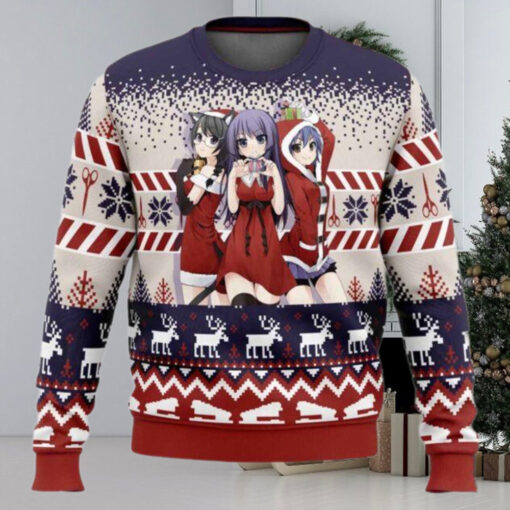 Santa Hitagi Tsubasa And Suruga Bakemonogatari Ugly Christmas Sweater