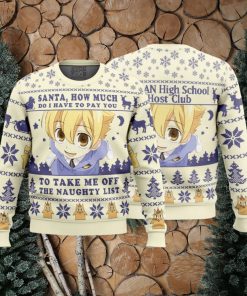 Santa, How Much Do I Have To Pay You Ouran High School Host Club Ugly Christmas Sweater