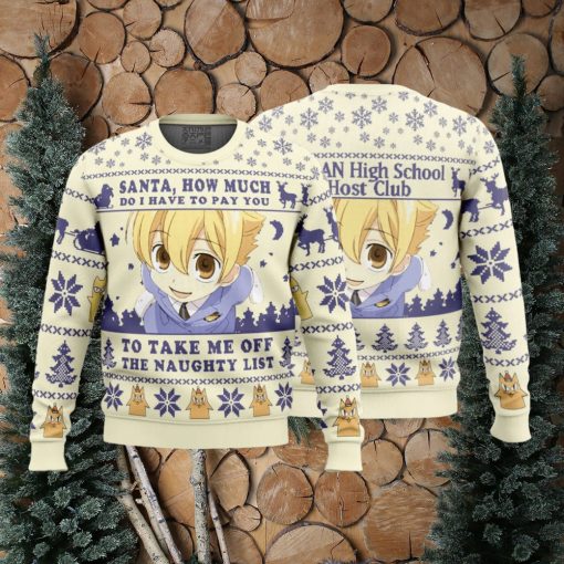 Santa, How Much Do I Have To Pay You Ouran High School Host Club Ugly Christmas Sweater