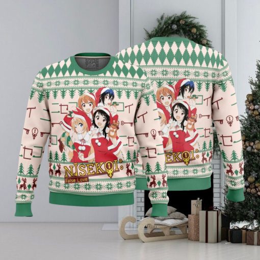 Santa Kosaki, Chitoge, Seishiro, Marika Nisekoi Ugly Christmas Sweater