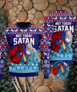 Santa Not Today Satan Ugly Christmas Sweater