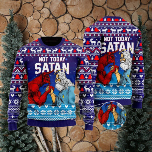 Santa Not Today Satan Ugly Christmas Sweater