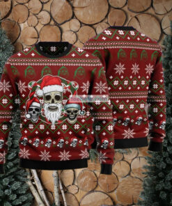 Santa Skull Red Ugly Xmas Sweater