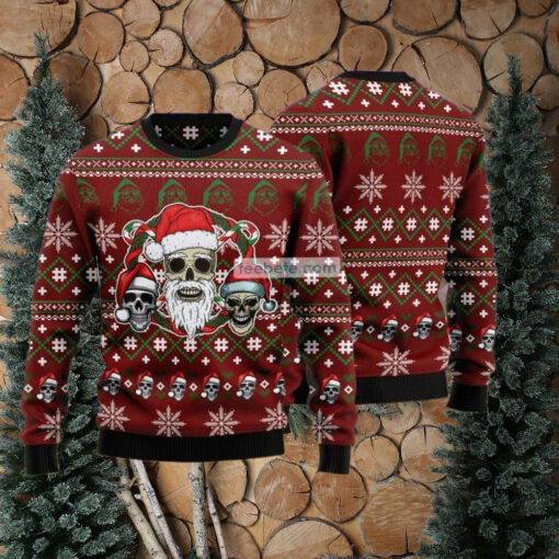 Santa Skull Red Ugly Xmas Sweater