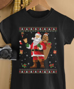 Santa Spaniels Cocker Dog Present Merry Christmas shirt