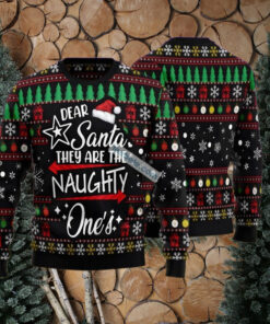 Santa They Are Naughty Ones Black Ugly Sweater