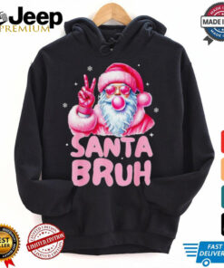 Santa blowing bubble gum Santa bruh Christmas shirt