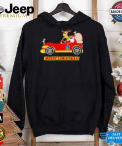 Santa’s driving new car Merry Christmas shirt