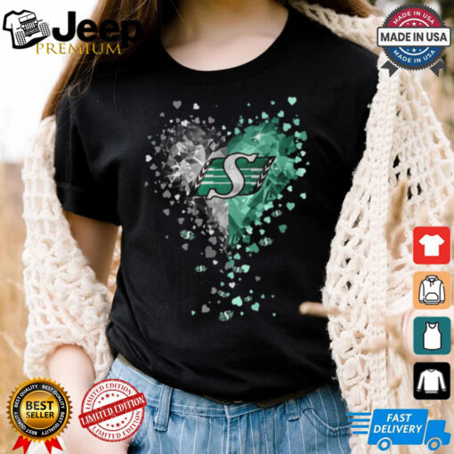 Saskatchew Roughriders Crystal Heart Shirt