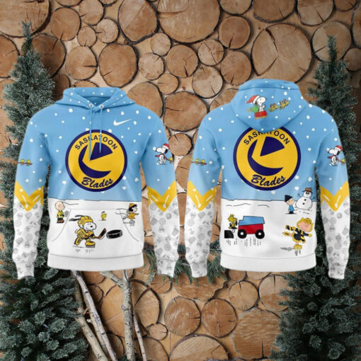 Saskatoon Blades Peanuts & Snoopy Night For Fans Limited Edition Hoodie Cap