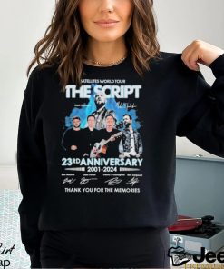 Satellites World Tour The Script 23rd Anniversary 2001 2024 Thank You For The Memories T Shirt