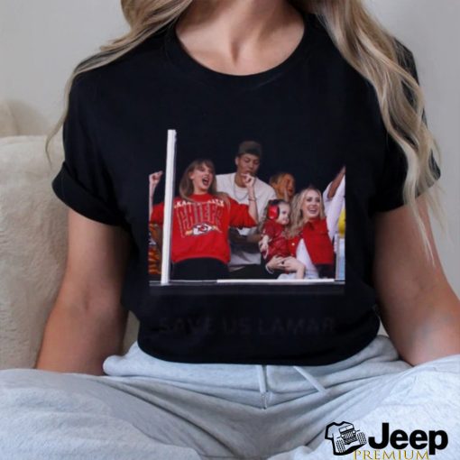 Save Us Lamar Jackson Mahomes Hate. Funny Meme Tshirt