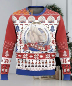 Schooner Beer Ugly Christmas Sweater – Fun Holiday Beer Lover Sweater