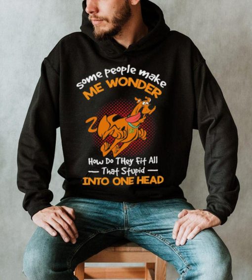 Scooby Doo some people make me wonder how do they fit all that stupid into one head cartoon shirt